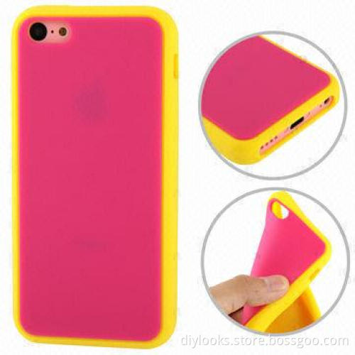 Fashion Good Appearance 2-color Series Silicone Case for iPhone 5C (Magenta)